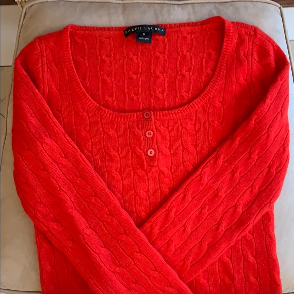 Ralph Lauren red Cashmere Sweater